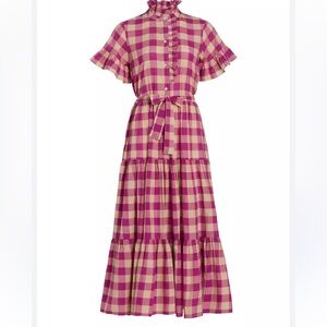 Mille Resort and Travel Victoria Ruffled Tiered Midi-Dress